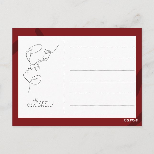 Carte Postale Seras-tu mon Valentin ? Saint-Valentin romantique (Dos)
