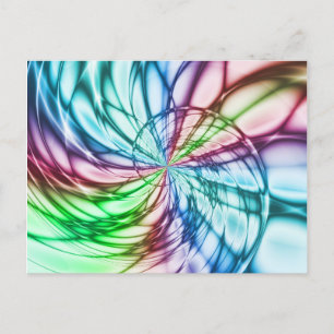 Carte Postale Serendipité Multicolor Fractal Art