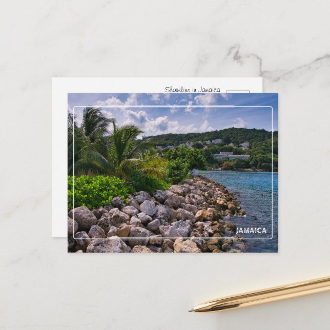 Carte Postale Sérénité de la côte jamaïcaine (Devant/Arrière en situation)