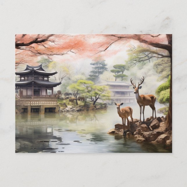Carte Postale Sérénité de Nara - Impression d'art (Devant)