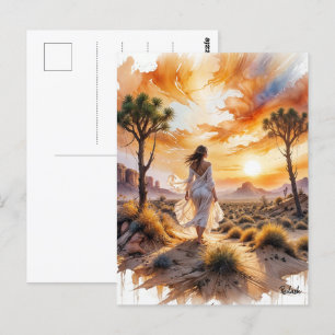 Carte Postale Sérénité du désert : Voyage mystique à travers le 