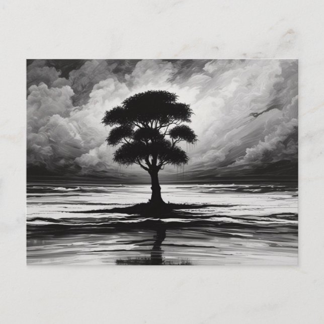 Carte Postale Sérénité solitaire : Résilience d'un arbre (Devant)