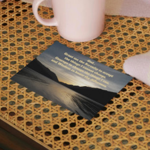 Carte Postale Serenity Prayer Lac Sunset Silhouettes