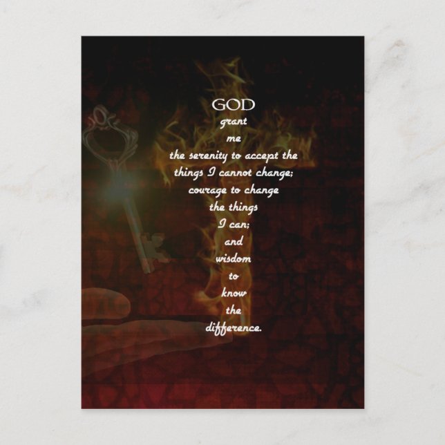 Carte Postale Serenity Prayer With Beautiful (Devant)
