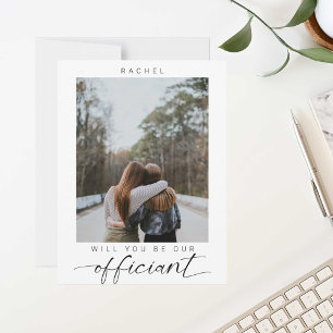 Carte Postale Serez-vous mon Officiel Minimal Photo Moderne