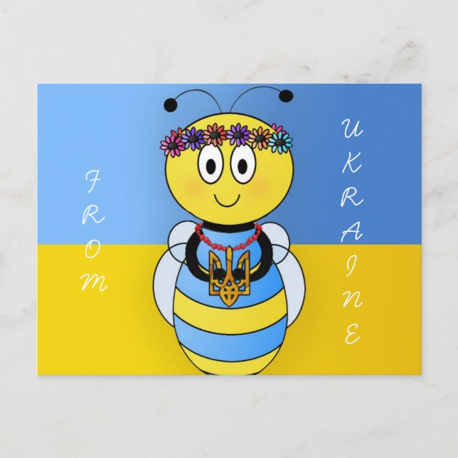 Carte Postale Série d'abeilles ukrainiennes (Devant)