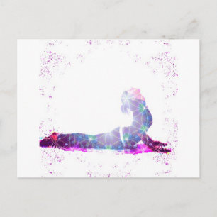 Carte Postale Série de pose de yoga d'univers de cobra