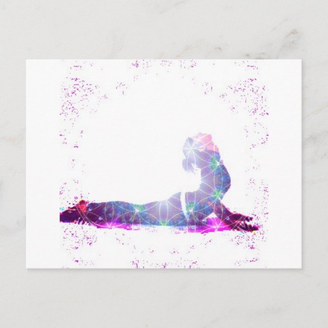 Carte Postale Série de pose de yoga d'univers de cobra (Devant)