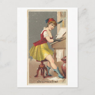 Carte Postale Série Femmes Fortes #4 : Journaliste Vintage