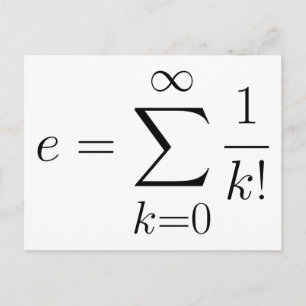 Carte Postale Série numérique d'Euler