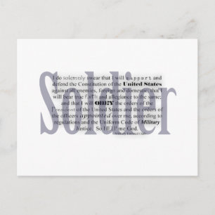 Carte Postale serment de soldat