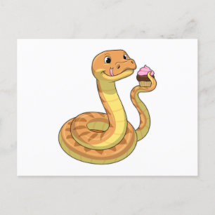 Carte Postale Serpent au Muffin