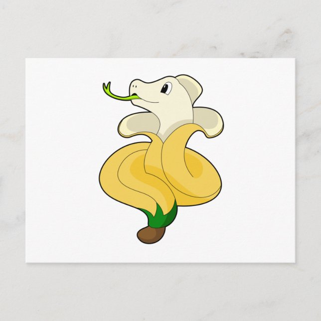 Carte Postale Serpent avec banane (Devant)