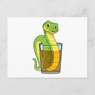 Carte Postale Serpent avec jus