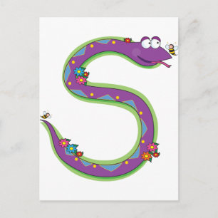 Carte Postale Serpent d'Alphabet animal