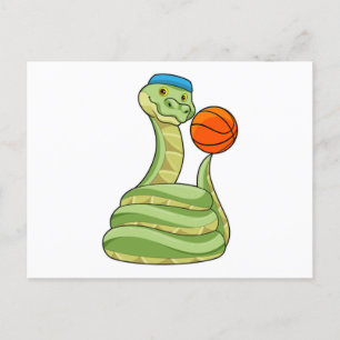 Carte Postale Serpent de basketball