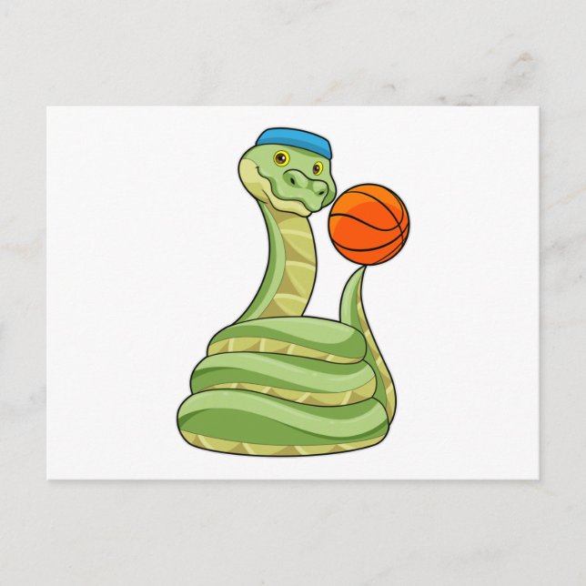 Carte Postale Serpent de basketball (Devant)