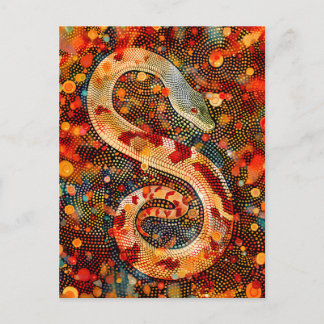 Carte Postale Serpent en Art Dot Aborigène