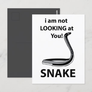 Carte Postale Serpent Je ne te regarde pas drôle Serpent