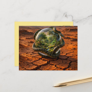 Carte Postale Serpent & l'Orbe d'Eden Paysage Surréaliste de Rêv