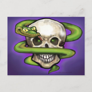 Carte Postale Serpent n Crâne