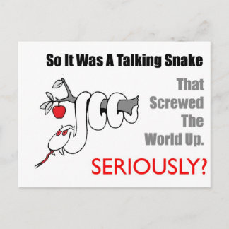 Carte Postale serpent qui parle