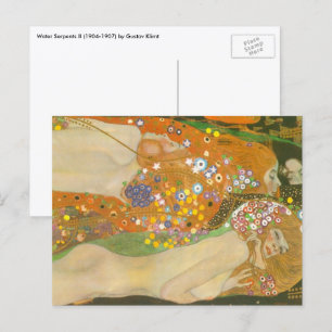 Carte Postale Serpents d'eau II par Gustav Klimt, Art Nouveau