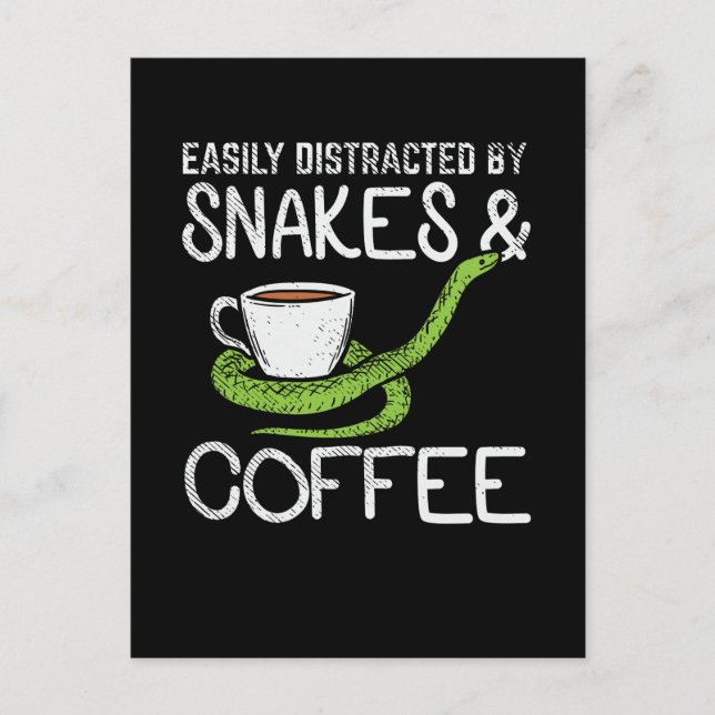 Carte Postale Serpents et café (Devant)