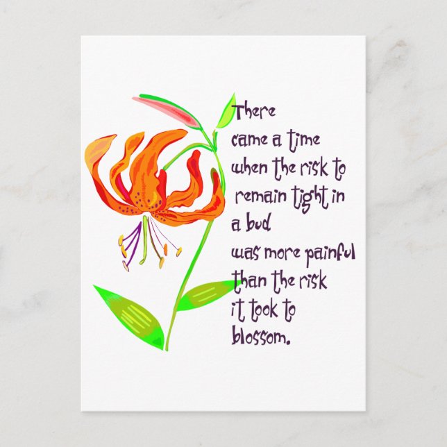 Carte Postale Serré dans un bourgeon (Devant)