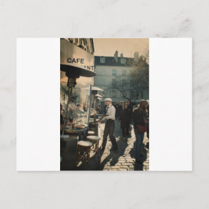 Carte Postale serveur français de café