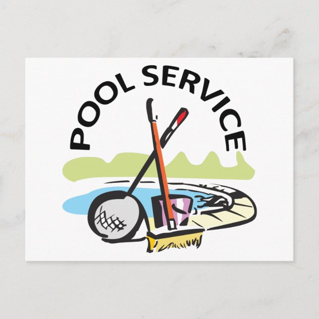 Carte Postale Service de pool (Devant)