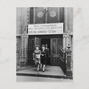 Carte Postale Service de prière de synagogue le jour J 6 juin 19