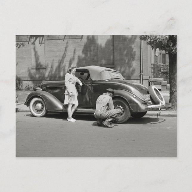 Carte Postale Service de réparation automobile, 1942 (Devant)