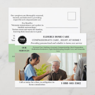 Carte Postale Service de soins à domicile promotionnel ou market