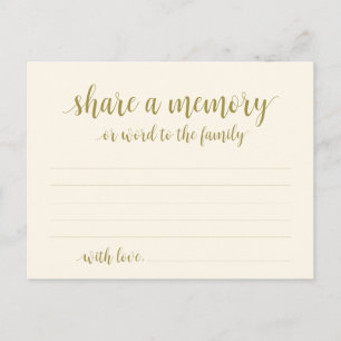 Carte Postale Service funéraire, or classique, Partager une cart