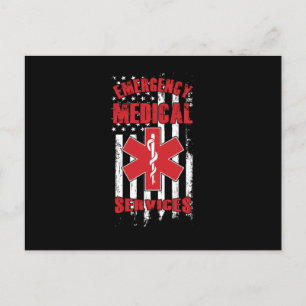 Carte Postale Services Médicales d'urgence EMS EmT Paramètre Cad
