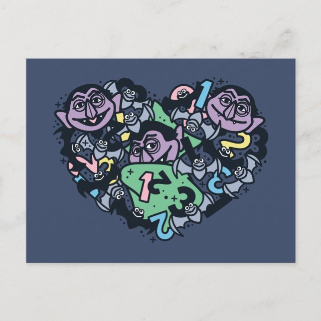 Carte Postale Sesame Sesame | Compte von Compte Doodle Cœur (Devant)