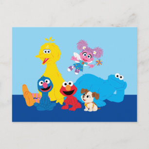 Carte Postale Sesame Street   Amis colorés de Sesame Street