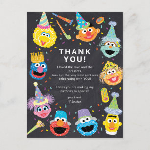 Carte Postale Sesame Street Confetti Joyeux anniversaire