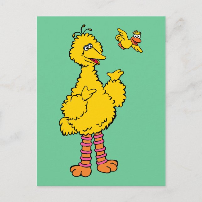 Carte Postale Sesame Street | Gros Oiseau & Petit Oiseau (Devant)