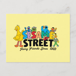 Carte Postale Sesame Street   Les amis à fourrure depuis 1969