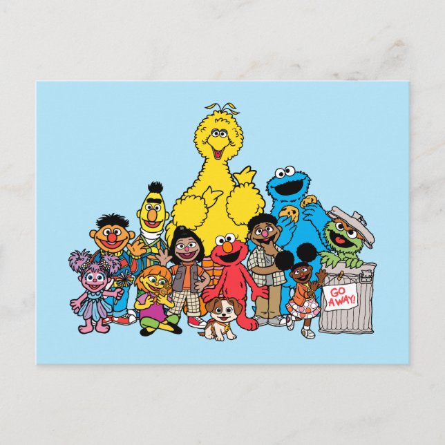 Carte Postale Sesame Street | Les Copains de Sesame Street (Devant)