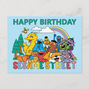 Carte Postale Sesame Street   Vague Arc-en-ciel