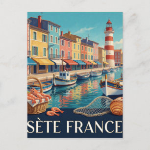 Carte Postale Sète France Canal Ville Voyage