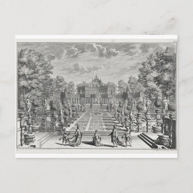 Carte Postale Setting for an opera in a garden, from 'Architectu (Devant)