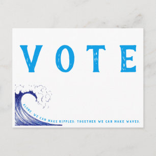 Carte Postale Seul nous faisons des ondulations ; Ensemble, nous