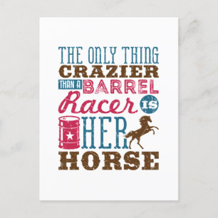 Carte Postale Seule Chose Plus Dingue Que Barrel Racer Est Son C