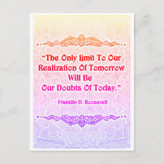 Carte Postale Seule limite - Citation positive