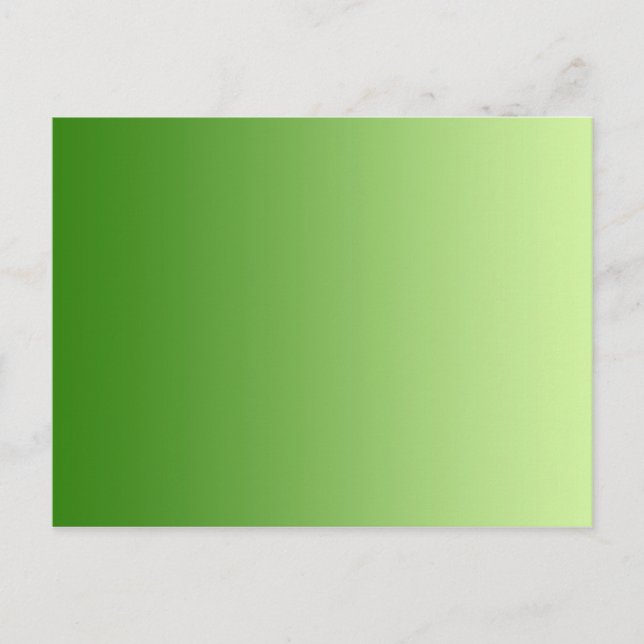 Carte Postale SEULEMENT dégradés de COULEUR - vert (Devant)