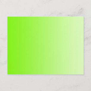 Carte Postale SEULEMENT dégradés de COULEUR - vert néon